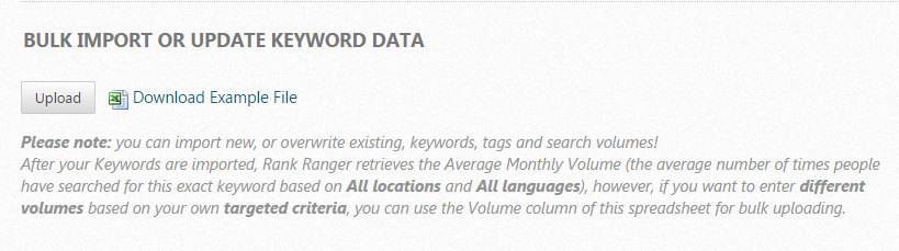 Download Keyword Import file
